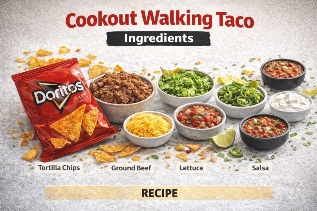Cookout Walking Taco Ingredients and Recipe