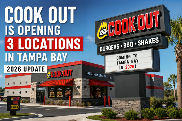Cook Out Is Opening 3 Locations in Tampa Bay: 2026 Update