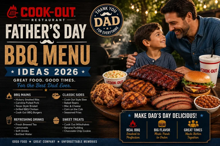 Father’s Day BBQ Menu from Cook Out Restaurant: Ideas 2026